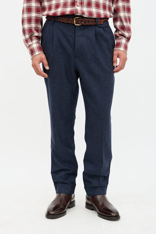 Brunello Cucinelli Flannel Leisure Fit Trouser