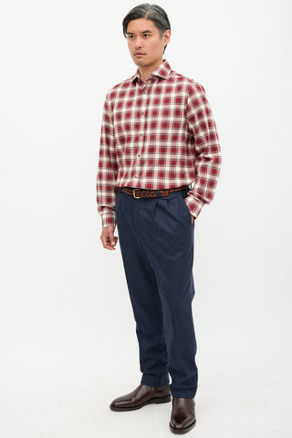 Brunello Cucinelli Flannel Leisure Fit Trouser