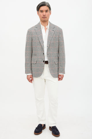 Brunello Cucinelli Flannel Patterned Blazer