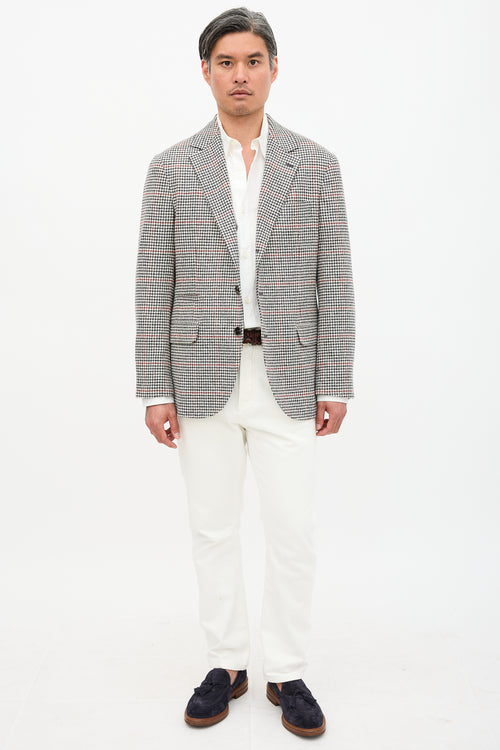 Brunello Cucinelli Flannel Patterned Blazer