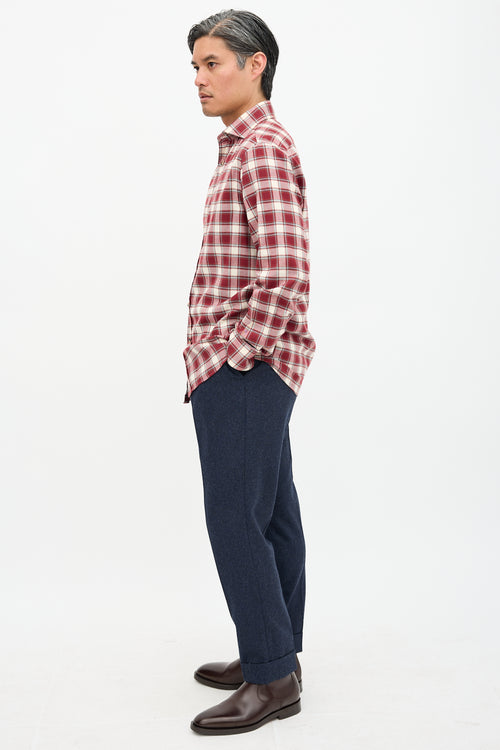 Brunello Cucinelli Flannel Plaid Shirt