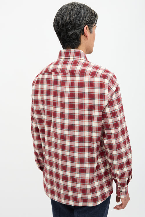 Brunello Cucinelli Flannel Plaid Shirt
