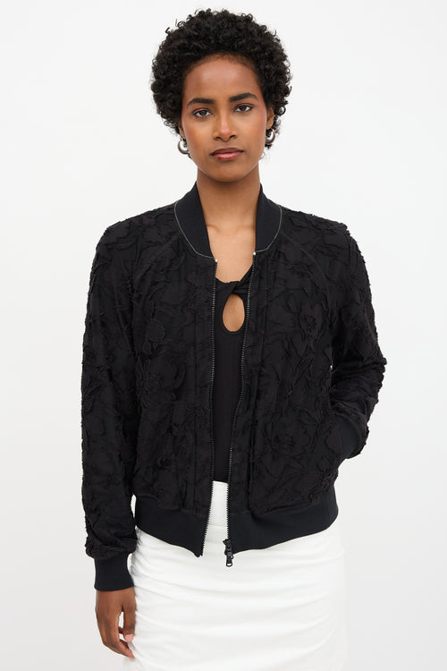 Brunello Cucinelli Floral Brocade Bomber Jacket
