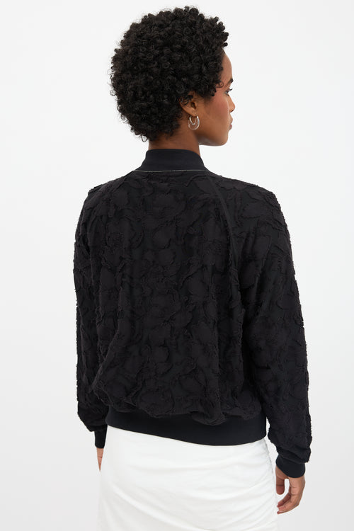 Brunello Cucinelli Floral Brocade Bomber Jacket