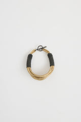 Brunello Cucinelli Metallic Leather Monili Bead Bracelet