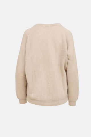 Brunello Cucinelli Sequin V-Neck Sweater