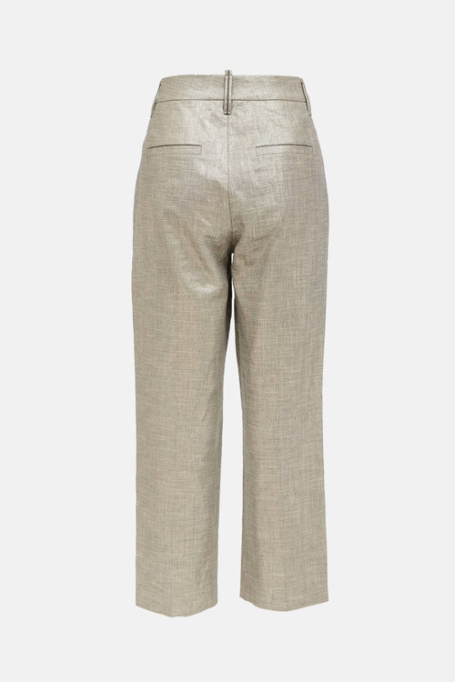 Brunello Cucinelli Cotton Coated Pant