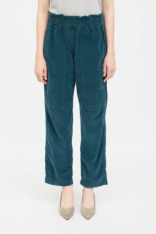 Brunello Cucinelli Velour Tapered Trouser