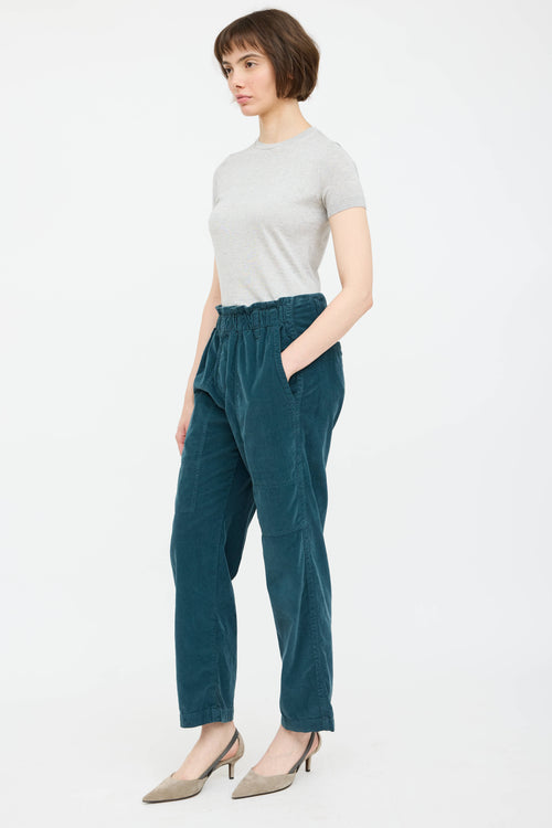 Brunello Cucinelli Velour Tapered Trouser