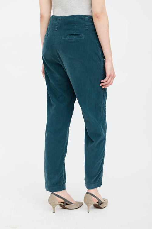 Brunello Cucinelli Velour Tapered Trouser