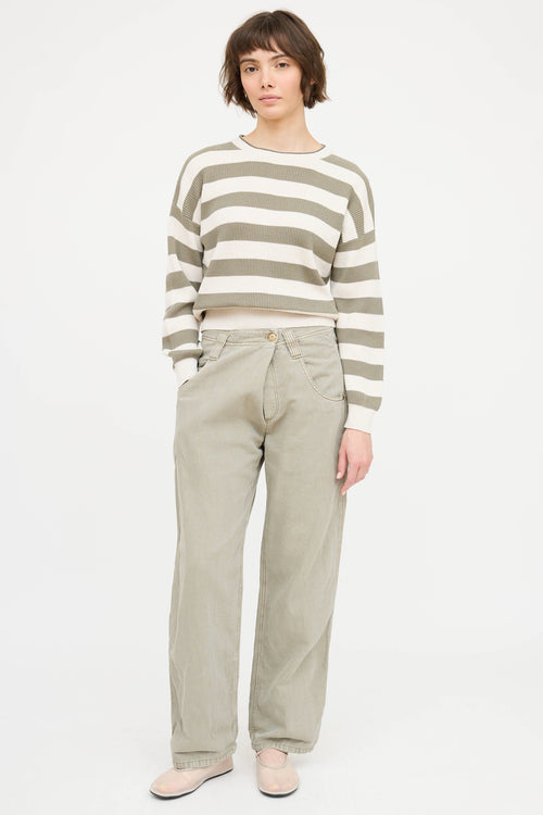 Brunello Cucinelli Striped Knit Sweater