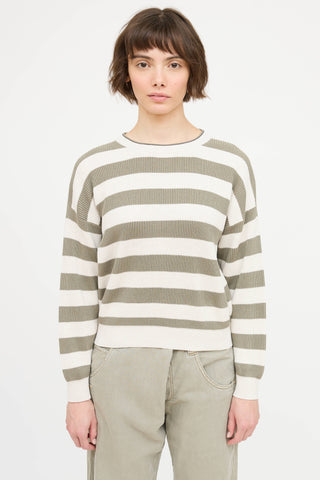 Brunello Cucinelli Striped Knit Sweater