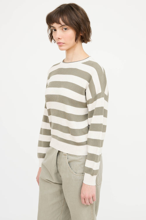 Brunello Cucinelli Striped Knit Sweater
