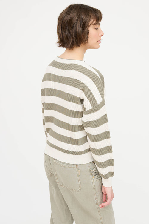 Brunello Cucinelli Striped Knit Sweater