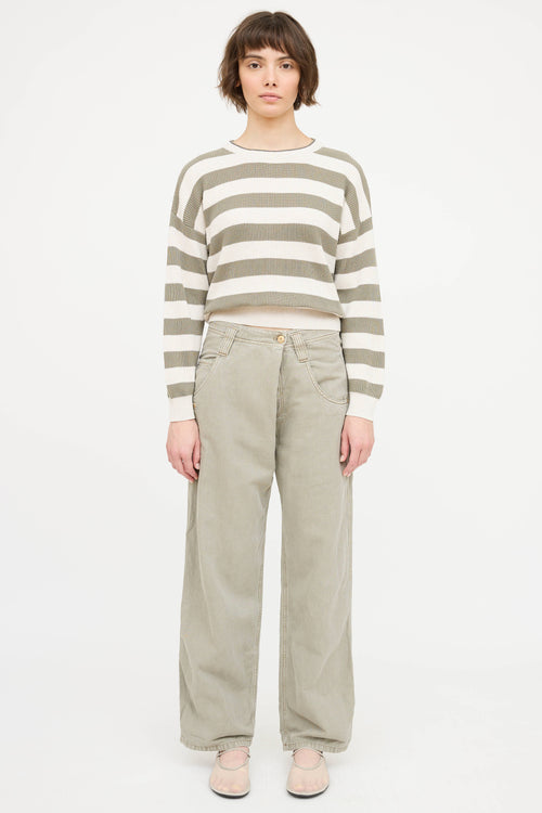 Brunello Cucinelli Striped Knit Sweater