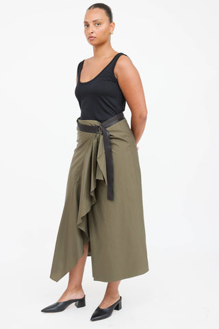 Brunello Cucinelli Belted Wrap Skirt