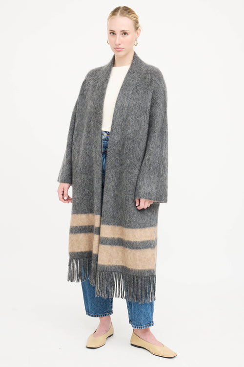 Brunello Cucinelli Wool Fringe Cardigan