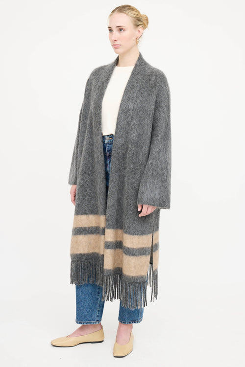 Brunello Cucinelli Wool Fringe Cardigan