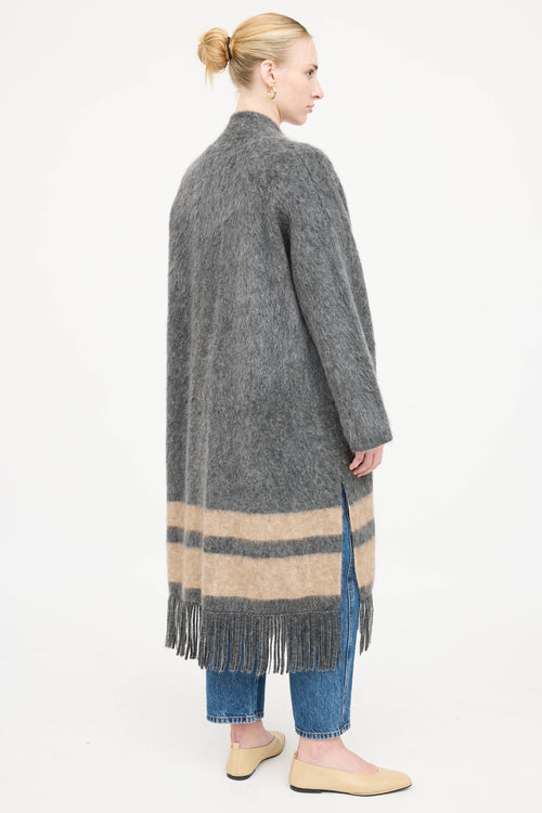 Brunello Cucinelli Wool Fringe Cardigan