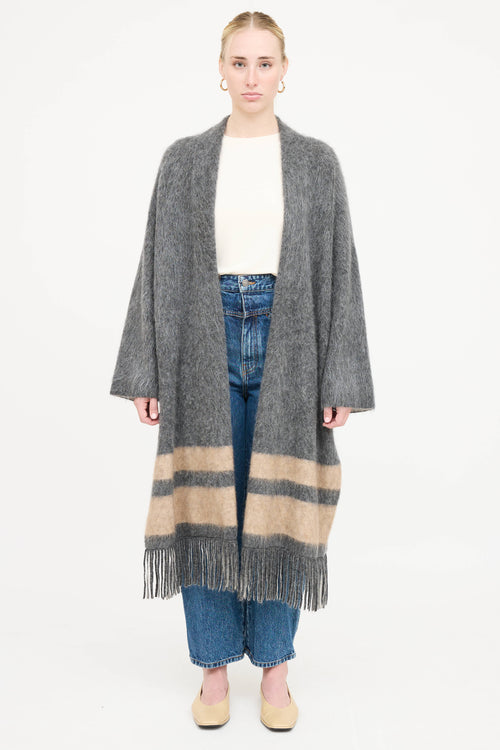 Brunello Cucinelli Wool Fringe Cardigan