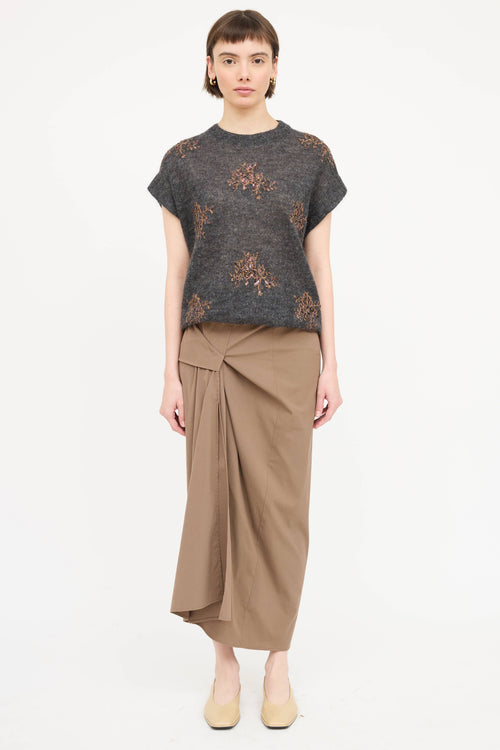 Brunello Cucinelli Mohair Embellished Top
