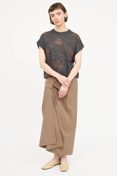 Brunello Cucinelli Mohair Embellished Top