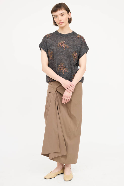 Brunello Cucinelli Mohair Embellished Top