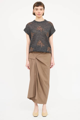 Brunello Cucinelli Mohair Embellished Top