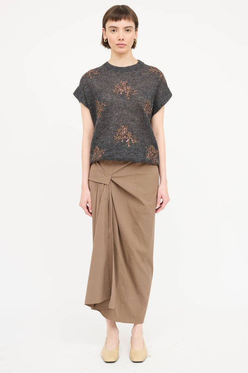 Brunello Cucinelli Mohair Embellished Top