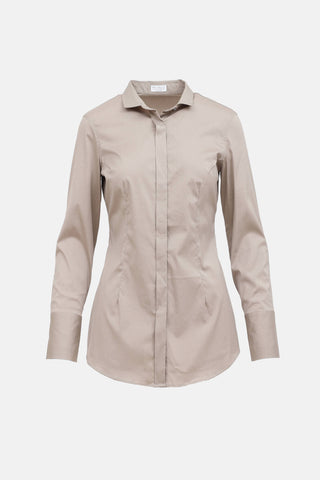 Brunello Cucinelli grey long sleeve shirt