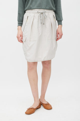 Brunello Cucinelli Grey Cargo Skirt