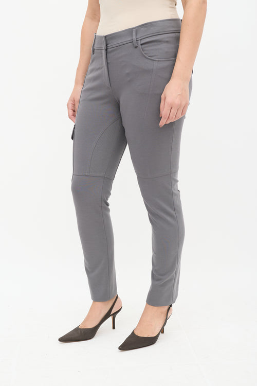 Brunello Cucinelli Grey Cargo Slim Trouser