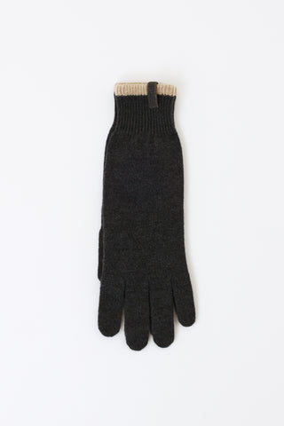 Brunello Cucinelli Grey Cashmere Gloves