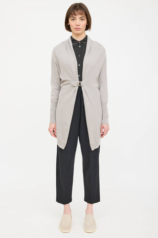 Cashmere Knit Cinch Cardigan
