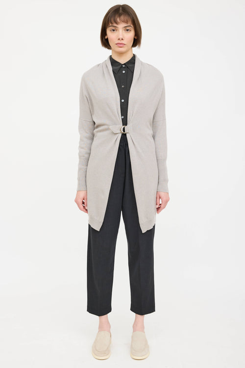 Cashmere Knit Cinch Cardigan