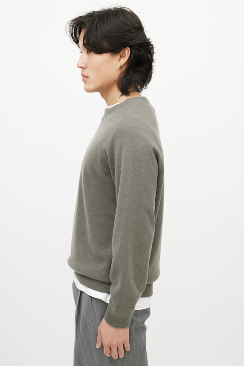 Grey Cashmere Long Sleeve Sweater