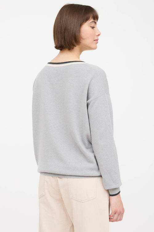 Cashmere Monili V-Neck Sweater