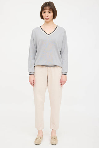 Cashmere Monili V-Neck Sweater