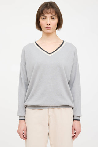 Cashmere Monili V-Neck Sweater