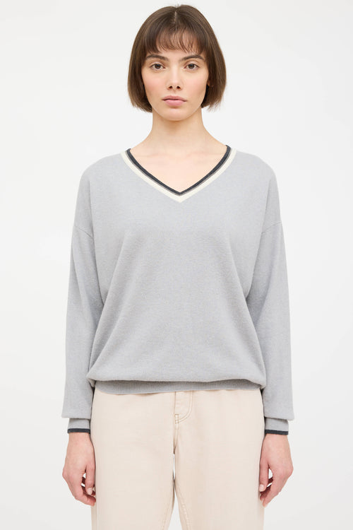 Cashmere Monili V-Neck Sweater