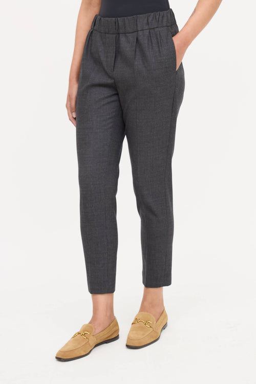 Brunello Cucinelli Wool Check Pant
