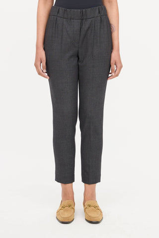 Brunello Cucinelli Wool Check Pant
