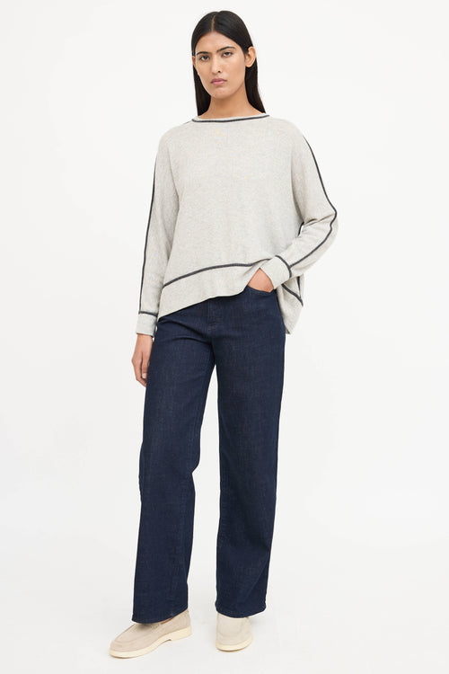 Brunello CucinelliCashmere Contrast Trim Sweater
