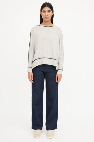 Brunello CucinelliCashmere Contrast Trim Sweater