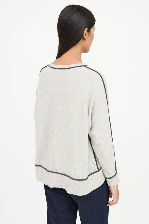 Brunello CucinelliCashmere Contrast Trim Sweater