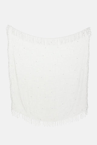 Brunello Cucinelli Rhinestone Fringe Scarf