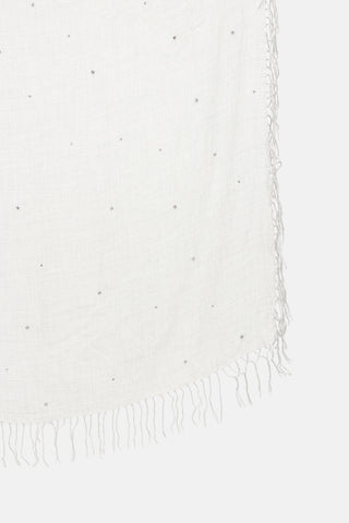 Brunello Cucinelli Rhinestone Fringe Scarf