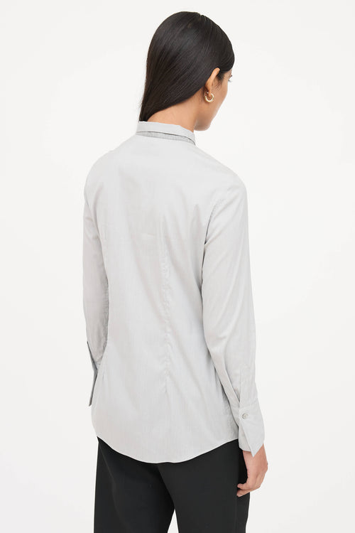 Brunello Cucinelli Cotton Monili Button Up Shirt