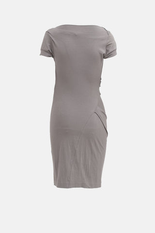Brunello Cucinelli Ruched Short Sleeve Dress
