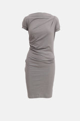 Brunello Cucinelli Ruched Short Sleeve Dress